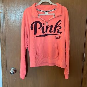 PINK, 1/4 Zip Sweater